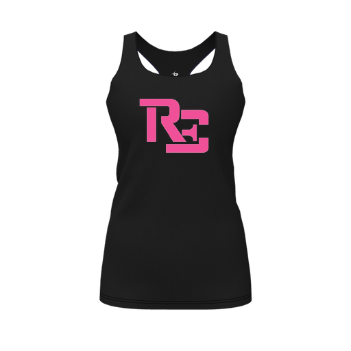 [FT0TRBBK-FYS-LOGO1] Decker Racerback Tank Top (Female Youth S, Black, Logo 1)