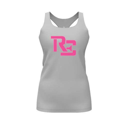 [FT0TRBGY-FYS-LOGO1] Decker Racerback Tank Top (Female Youth S, Gray, Logo 1)