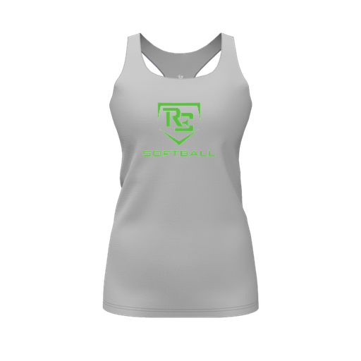 [FT0TRBGY-FYS-LOGO2] Decker Racerback Tank Top (Female Youth S, Gray, Logo 2)