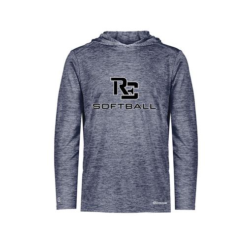 [FOLHCGNV-YS-LOGO3] Decker Youth Charge Hoodie (Youth S, Navy, Logo 3)