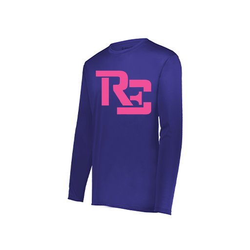 [222822.747.XS-LOGO1] Men's LS Smooth Sport Shirt (Adult XS, Purple, Logo 1)