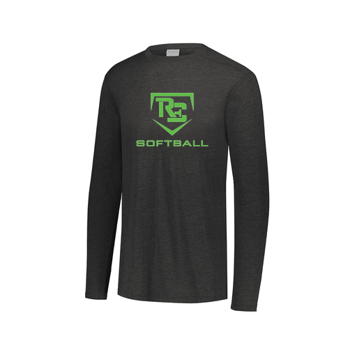 [FTLCUBBK-AXS-LOGO2] Decker Men's Tri-Blend T-Shirt - Long Sleeve (Adult XS, Black, Logo 2)
