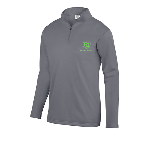 [FOLQFFGY-AS-LOGO2] Decker Men's FlexFleece 1/4 Zip (Adult S, Gray, Logo 2)